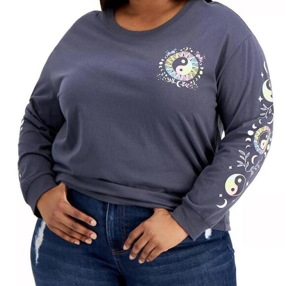 Rebellious One Trendy Plus Size Graphic Top, shirt Brand New with tags💙 - Picture 2 of 8